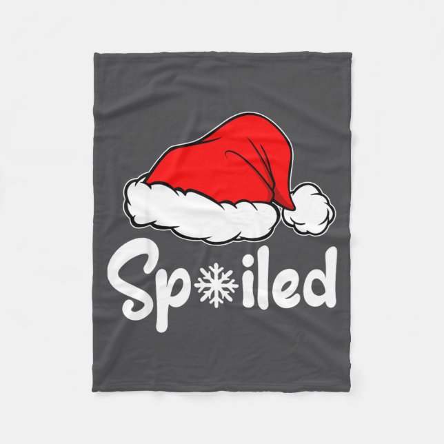 Siled Broke Santa Hat Christmas Matching Pajamas  Fleecedecke (Vorderseite)