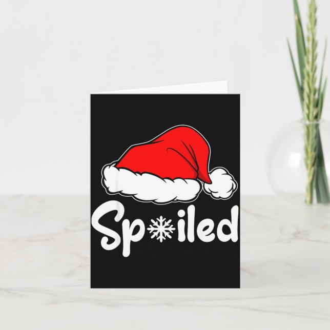 Siled Broke Santa Hat Christmas Matching Pajamas  Karte (Vorderseite)