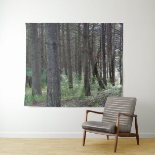 Silence de la tapisserie de mur de forêt