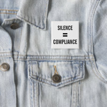 SILENCE = EINHALTUNG Politischer Protest, schwarz