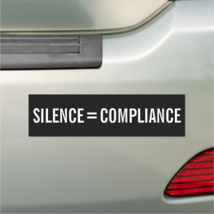 SILENCE = Einhaltung politischer Proteste Auto Magnet