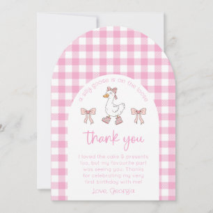 Silence Goose Birthday Photo Carte de remerciement