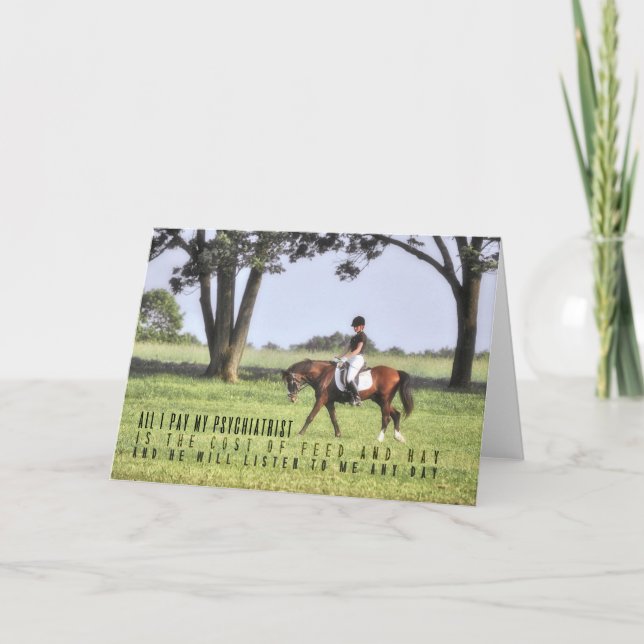 SILENCE HOOFBEATS Carte de voeux (Devant)