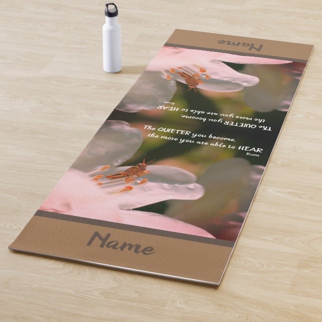 Silence Inspiration Rumi Zitat Personalisiert Yogamatte (Beispiel)