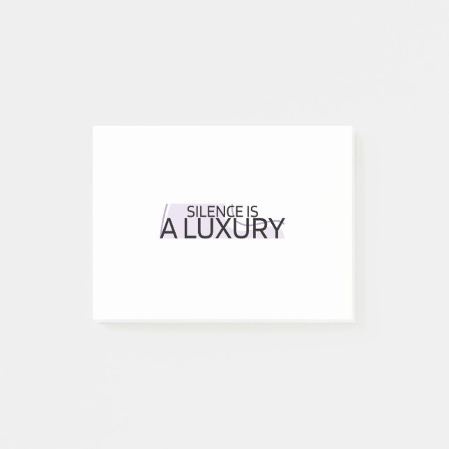 Silence is a Luxury Minimalist Post-it® Notes Post-it Klebezettel (Vorderseite)