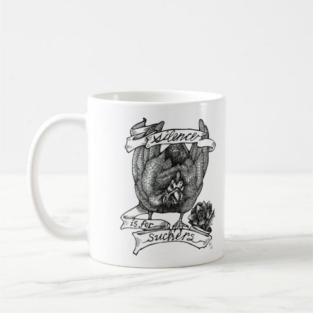 SILENCE IST FÜR DIE VERBRAUCHER: Guinea Tattoo Art Kaffeetasse (Links)