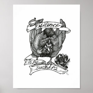 SILENCE IST FÜR DIE VERBRAUCHER: Guinea Tattoo Art Poster