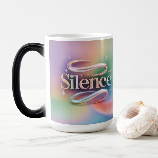 Silence Meditation Pastel Starry Morphing Mug (Avec donut)