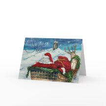 "Silence Night" une carte de Noël sous-marine Père