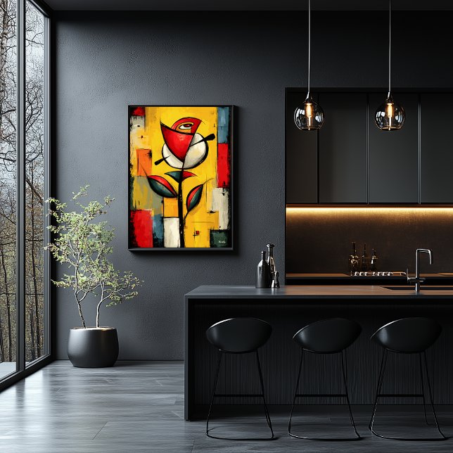 Silent Bloom — Contemporary Abstract Expressionism Poster (Von Creator hochgeladen)