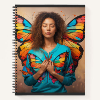 "Silent Butterfly Girl Spiral Notebook" Notizbuch