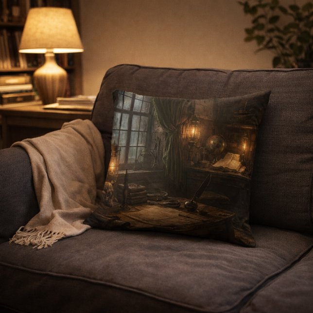 Silent Cabin — Pirate Ship Interior Throw Pillow Kissen (Von Creator hochgeladen)