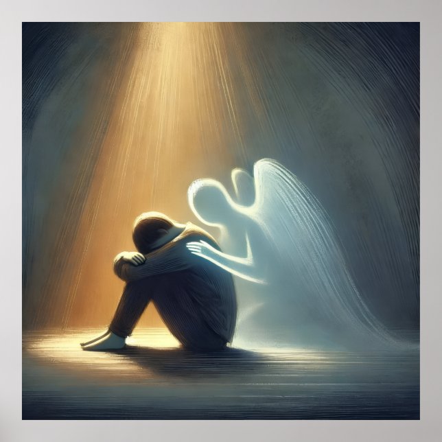 Silent Comfort Angel of Light Spiritual Healing  Poster (Vorne)