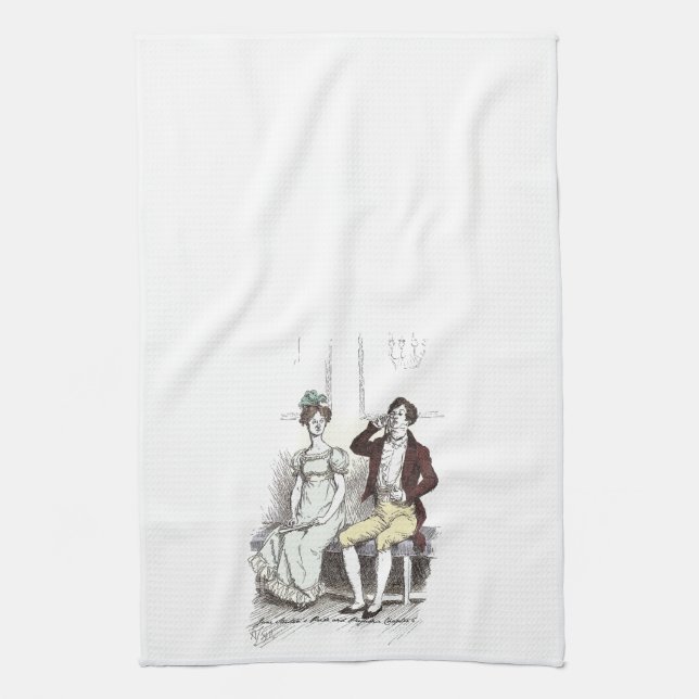 Silent Darcy - Jane Austen Pride and Prejudice Geschirrtuch (Vertikal)
