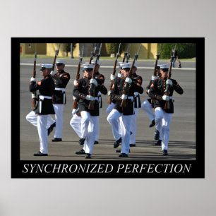 Silent Drill Platon (USMC) Poster