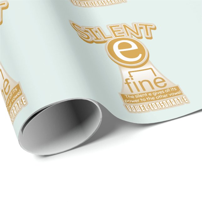 Silent E English Language Phonics Rule Geschenkpapier (Rolleneckpunkt)