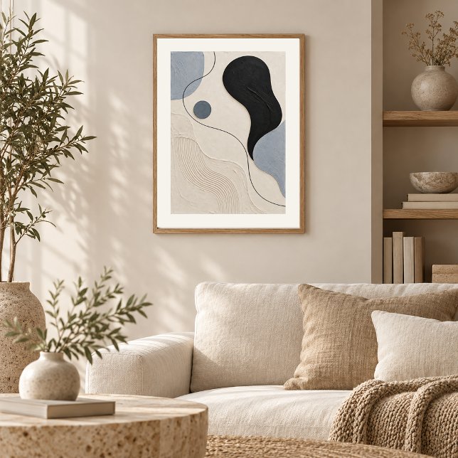Silent Flow | Minimal Abstract Plaster Art Print Poster (Von Creator hochgeladen)