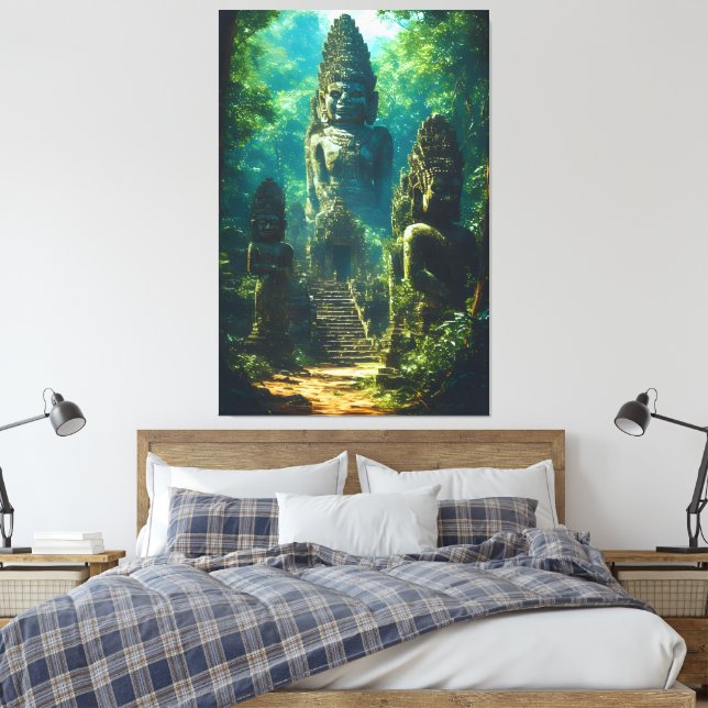 Silent Guardians of Siam Leinwanddruck (Insitu (Schlafzimmer))