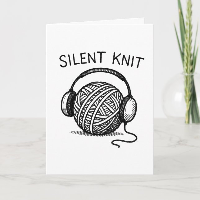 Silent Knit - Funny Christmas Card Feiertagskarte (Vorderseite)