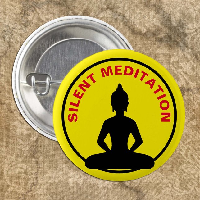 SILENT Meditation / Vipassana Retreat (Buddha) Button (Von Creator hochgeladen)