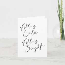 Silent Night All is Calm All is Bright Christmas Karte