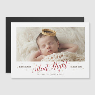 Silent Night Baby's erste Weihnachts-Magnetkarte Magnetkarte