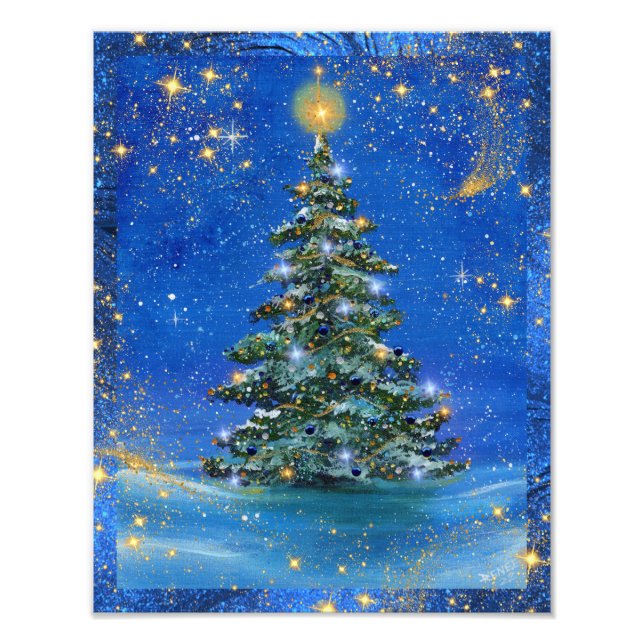 Silent night Christmas tree by Renee Lavoie Fotodruck (Vorne)