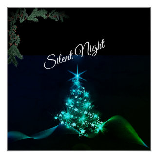 'Silent Night' Estrellas Azules Poster