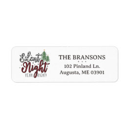 Silent Night Funny Christmas Return Label