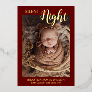 Silent Night Holiday Foto Ankündigung