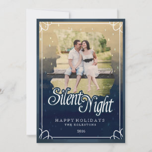 Silent Night, Holy Night Holiday Foto Card Feiertagskarte