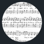 SILENT NIGHT HOLY NIGHT SHEET MUSIC CHRISTMAS SONG RUNDER AUFKLEBER<br><div class="desc">SILENT NIGHT HOLY NIGHT SHEET MUSIC CHRISTMAS SONG EPHEMERA CLASSIC HYMNAL DESIGN Sticker</div>