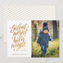 Silent Night Imitats Gold Fox Weihnachten Foto Wei