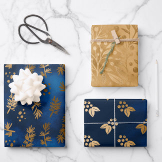 Silent Night Mistletowein Weihnachtswrapping Paper Geschenkpapier Set