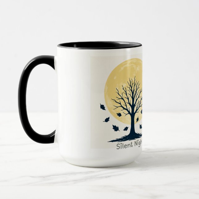 Silent Night Moon Tree Pillow Tasse (Links)