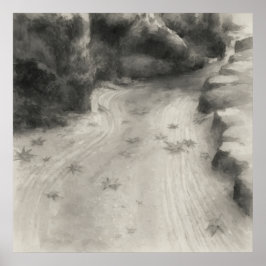 Silent Passage — Ink Painting Poster
