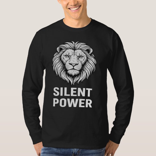 Silent Power Men’s T-Shirt – Bold Black & White Li (Devant)