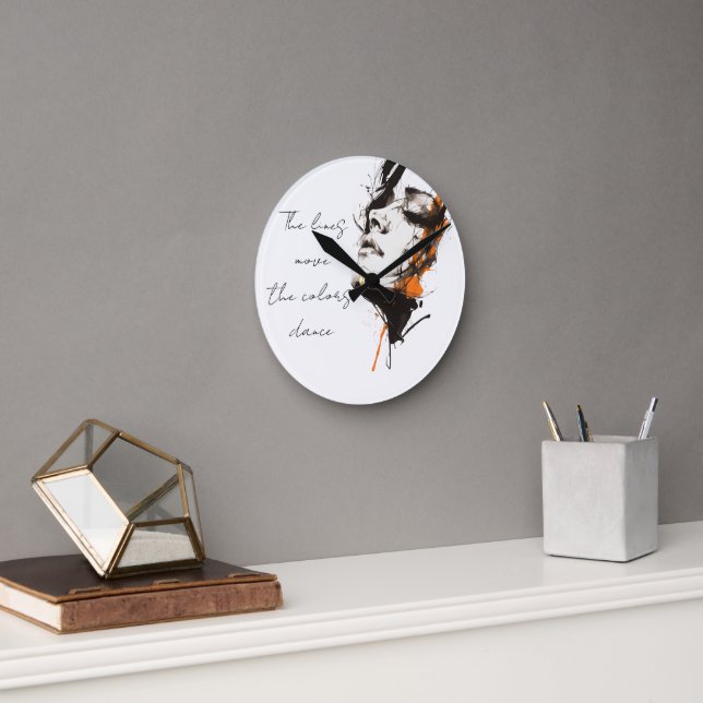 Silent Power – Modern Artistic Wall Clock Runde Wanduhr (Büro)
