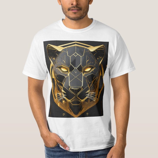 "Silent Prowler: Atemberaubender Schwarzer Panther T-Shirt (Vorderseite)