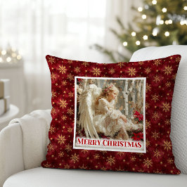 Silent Red and Gold Victorian Angel Christmas  Kissen