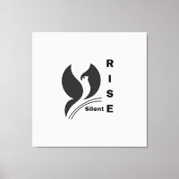 Silent Rise Vogel Logo Minimalistische Schwarze Ka