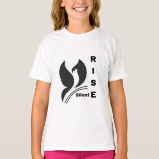 Silent Rise Vogel Logo Minimalistische Schwarze Ka T-Shirt