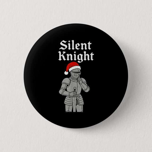 Silent Santa Knight Christmas Holiday Xmas Theme M Button (Vorderseite)