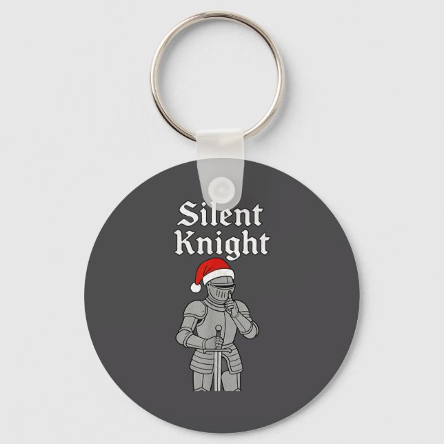 Silent Santa Knight Christmas Holiday Xmas Theme M Schlüsselanhänger (Vorderseite)
