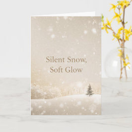 Silent Snow, Soft Glow;Minimalist ElegantChristmas Karte