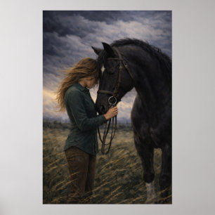 Silent Storm Pferdekunst Poster