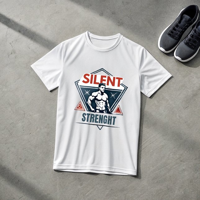 Silent Strength Gym T-Shirt for Men | Alpha  (Créateur téléchargé)