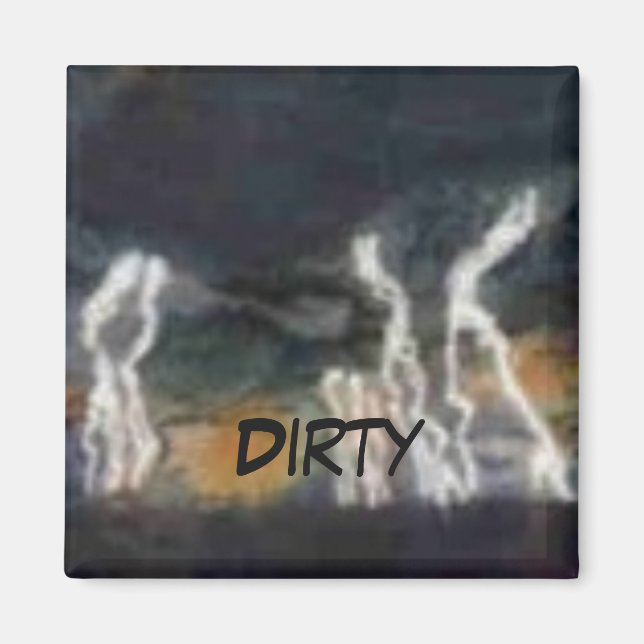 "Silent Thunder" Abstraktes Geschirrspüler Status  Magnet (Vorne)