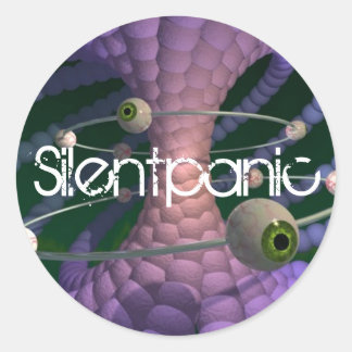 Silentpanic lila Aufkleber