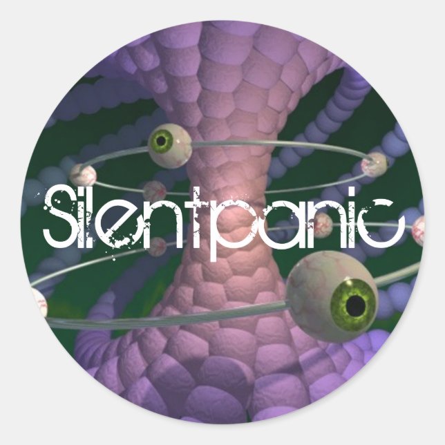 Silentpanic lila Aufkleber (Vorderseite)
